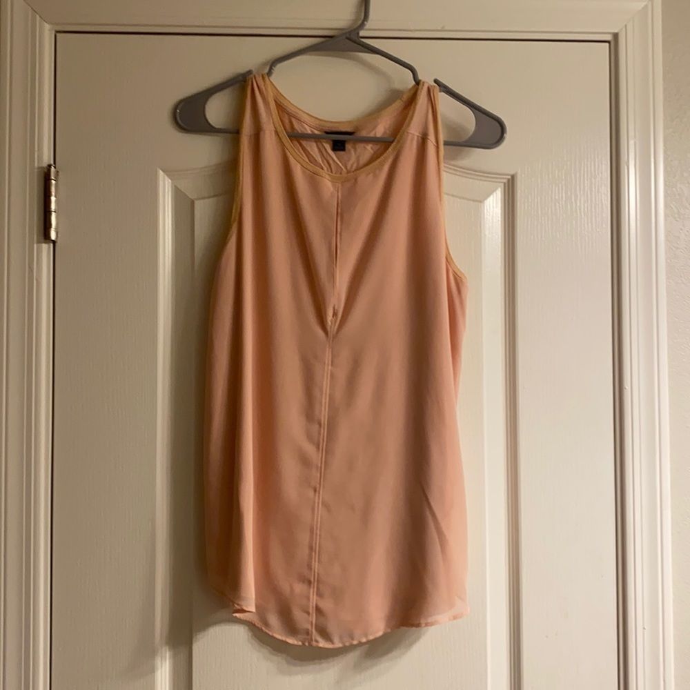 Ann Taylor Front Chiffon Blouse Medium Pink
